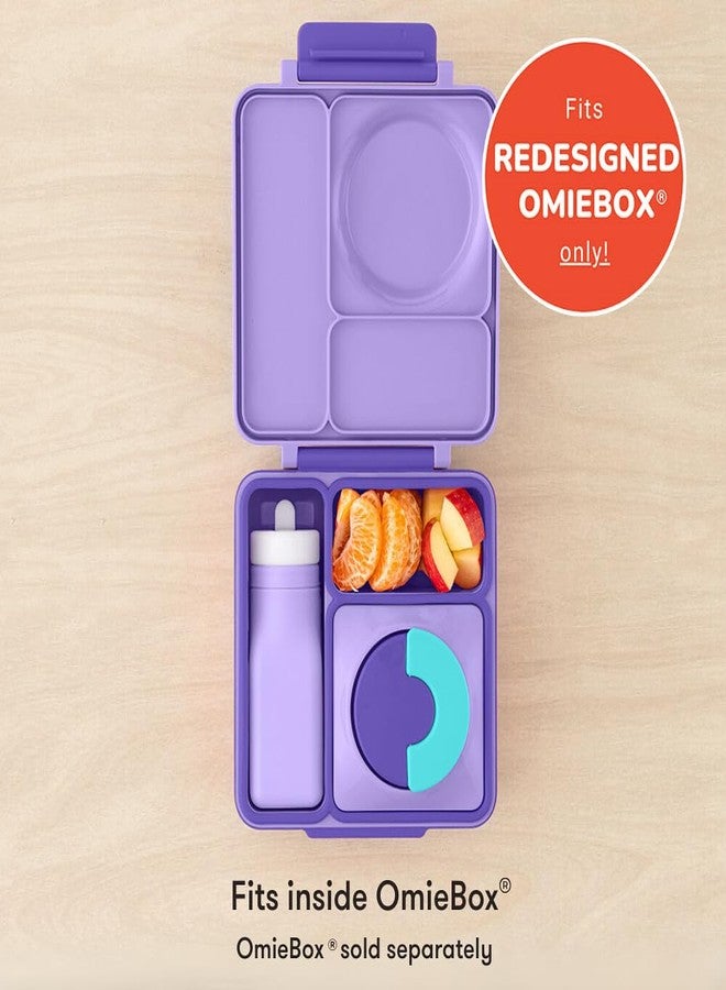 Omie OmieBox Reusable Silicone Water Bottle - 8.7 oz, Straw Top, BPA-Free & Phthalate-Free, Leak-Proof (Purple) (OmieBox Sold Separately) - Image 2